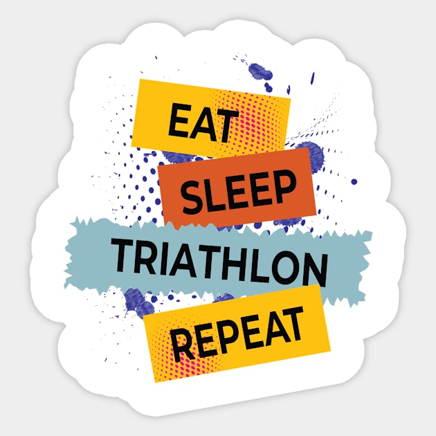 Eat Sleep Repeat | Sports Series : TRIATHLON Sticker by FunCampusDays